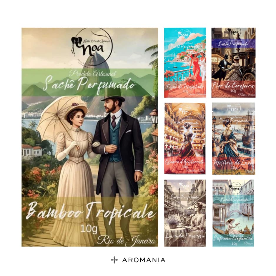 Kit 2 Sachês Perfumados Noa Aroma Premium por Até 90 Dias | Aromatizador de Ambientes Longa Duração