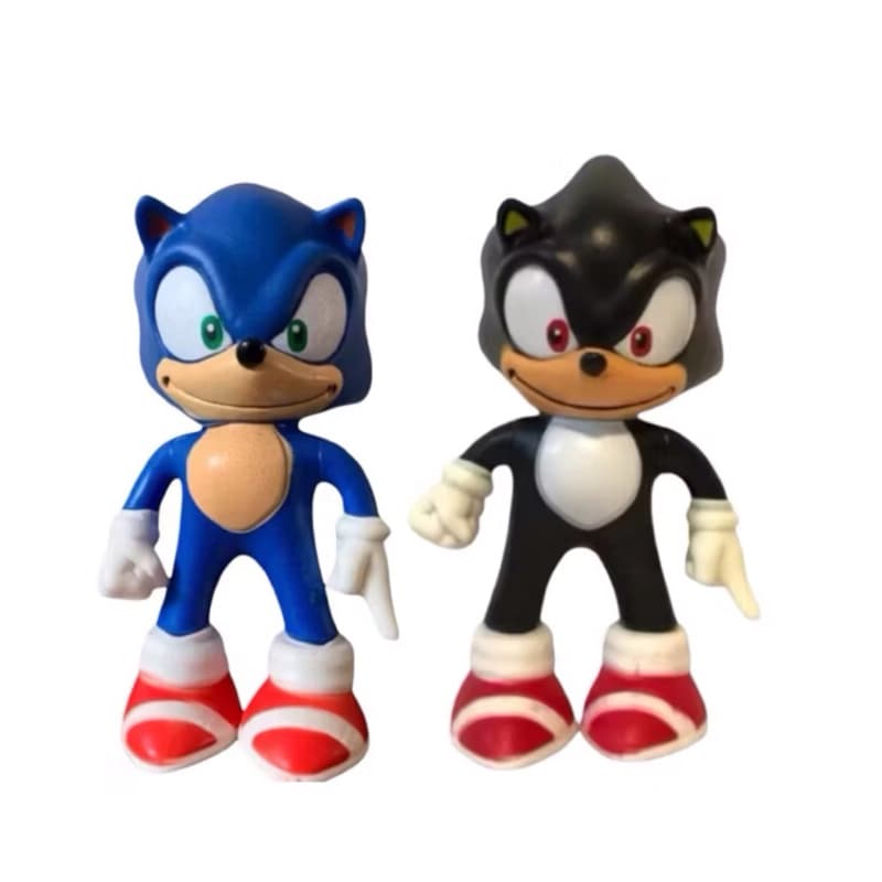 Kit 2 Boneco Sonic (azul e preto)