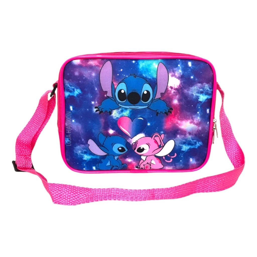 Lancheira Bolsa Escolar Termica Stitch com Alça Infantil Volta Aulas Passeio Recreio Viagem
