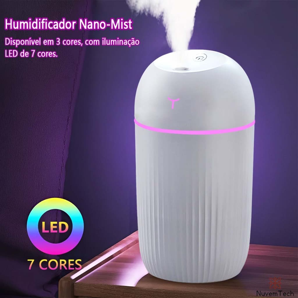 Mini Umidificador De Ar Portátil Purificador Aromatizador De Ambientes Umidificador Ultrassônico De 420ml