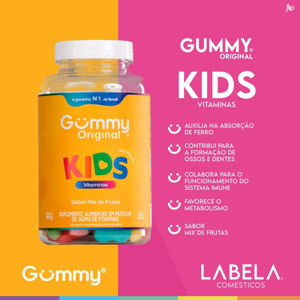 Gummy Kids Infantil 🍬 Vitaminas A C D E B6 B12 • Crescimento • Imunidade • Energia • Saúde Infantil