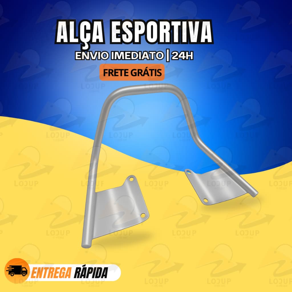 Alca Esportiva Vertical Super Alta Factor Fazer 150 125i 2016 A 2025 Cromada Solda reforçada