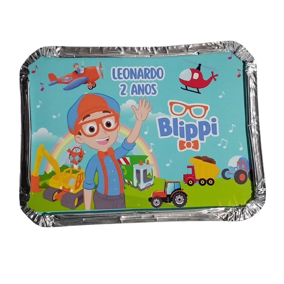 Marmitinha Personalizada Blippi – Lembrancinha Festa Infantil - marmitinha para doce, bolo, guloseima– Envio Rápido