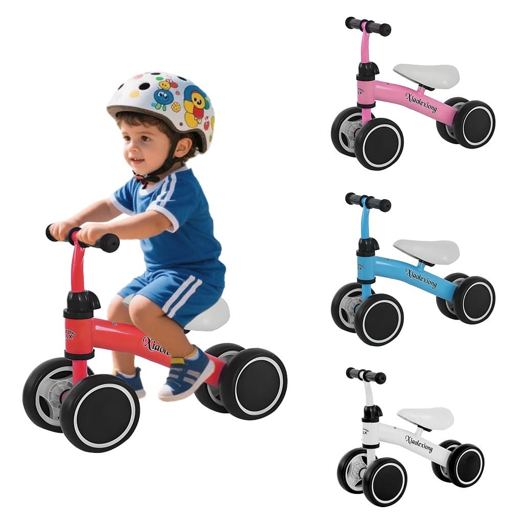 Bicicleta De Equilíbrio Andador 4 Rodas Sem Peda Bebê Infantil Para Criança Seguro Coloridas P14