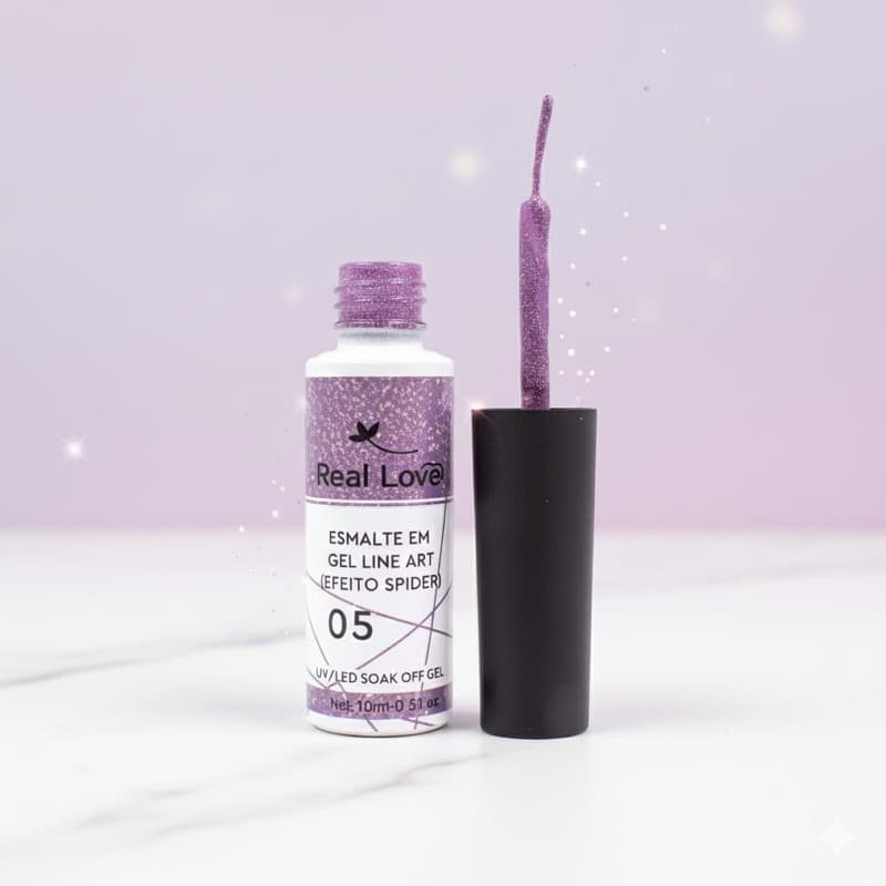 Esmalte Gel Fine Line Dafuoi rea love Finos traços par Decoração Nail Art