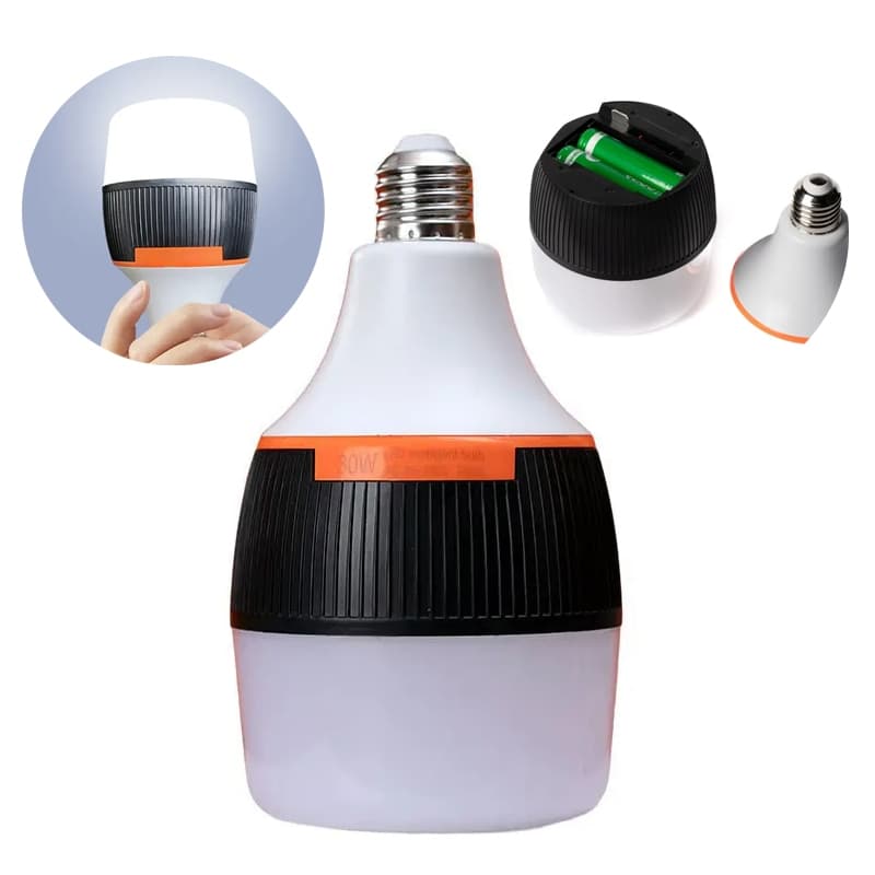 Lâmpada De Emergência Led Recarregável Luz Potente 30w Dupla Função