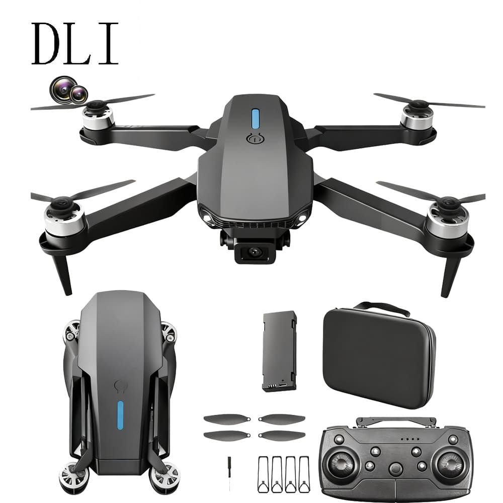 Dli Mini Drone E88Pro Com Dual Câmera Fotografia Aérea Wifi HD1080P Com Motor Sem Escovas 2 Baterias