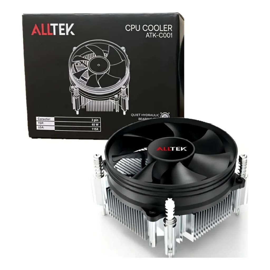 Cooler Fan Alltek, Tdp 65w,90mm-compatível Com Intel Led Sem Led Adicionar aos favoritos