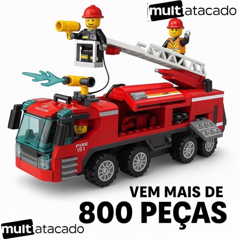 Blocos de construção de blocos de montar pequenas Carro de bombeiro Caminhão de bombeiros Lego brinquedo de montar
