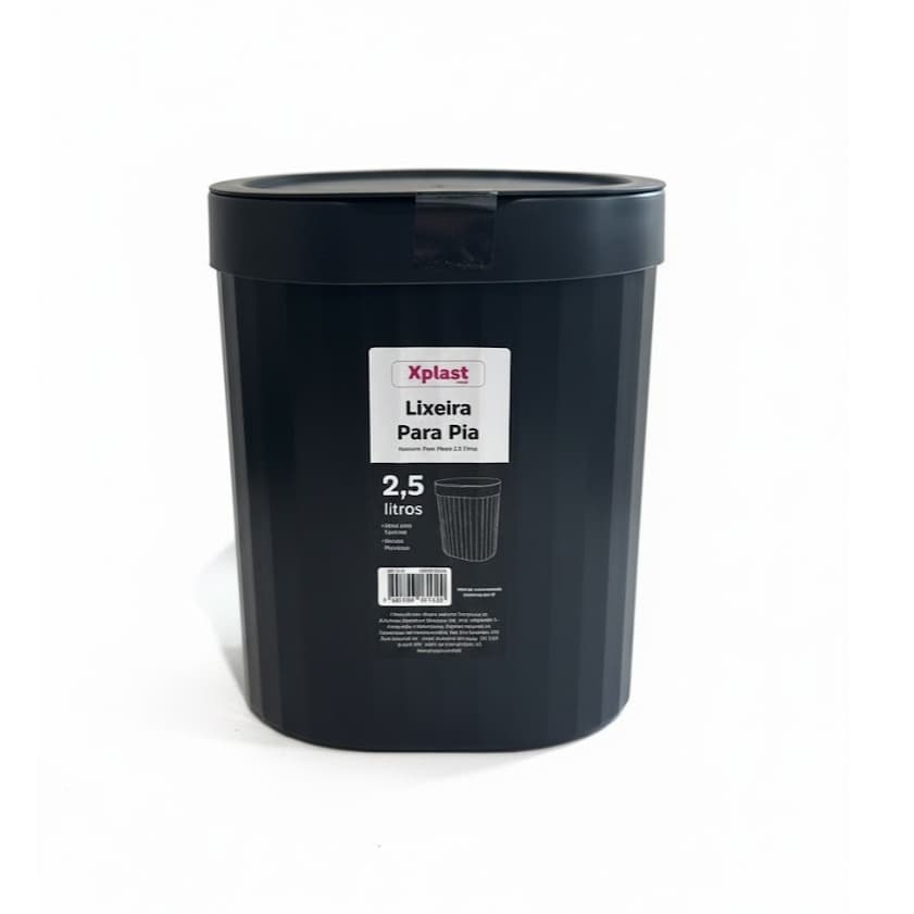 Lixeira para Pia 2,5L com Tampa Antiodor | Lixeira de Cozinha Banheiro e Escritório • Compacta e Moderna