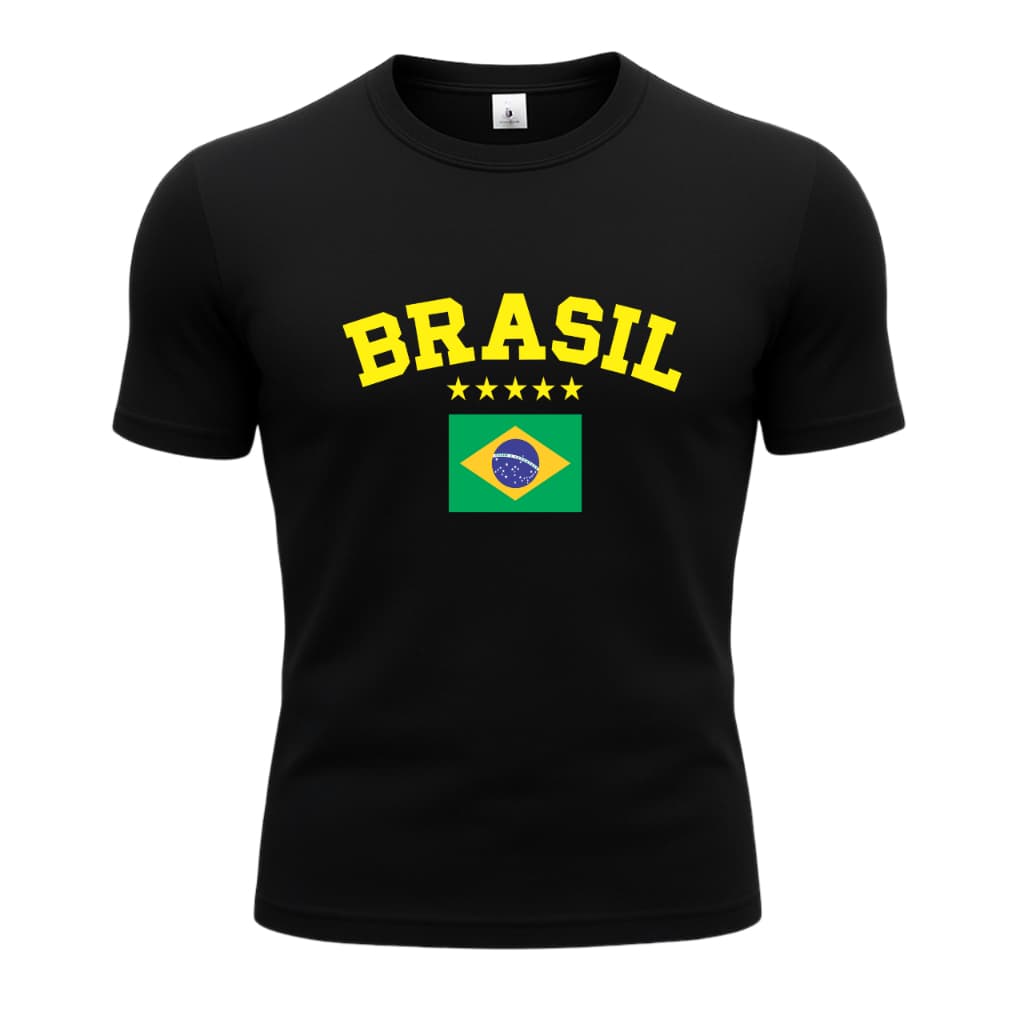 Camiseta Brasil Bandeira Estampada Masculina Feminina