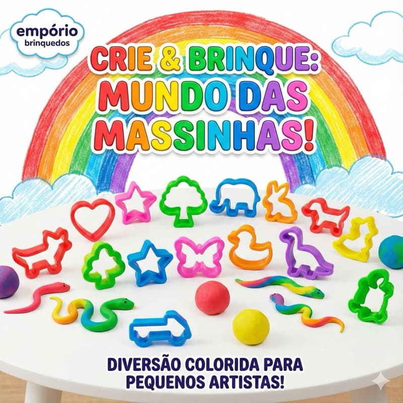 100 Cortadores Forminhas para Modelar Moldes de Massinha kit festa