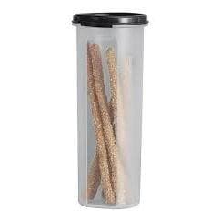 Tupperware Modular Redondo número 4  890 ml Transparente com Tampa Preta