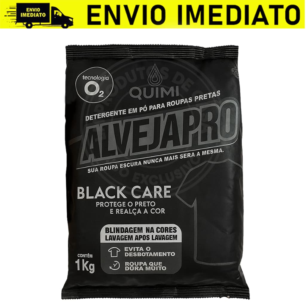 Detergente Roupas Pretas - Protege o Preto e Realça a Cor - Evita o desbotamento - 1kg