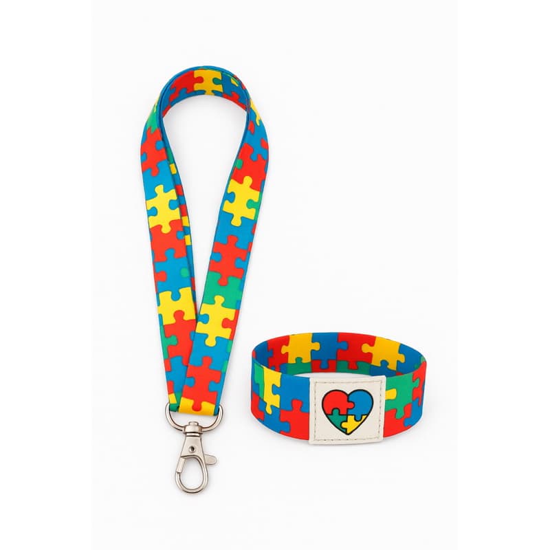 KIT AUTISMO – Pulseira + Cordão de Identificação