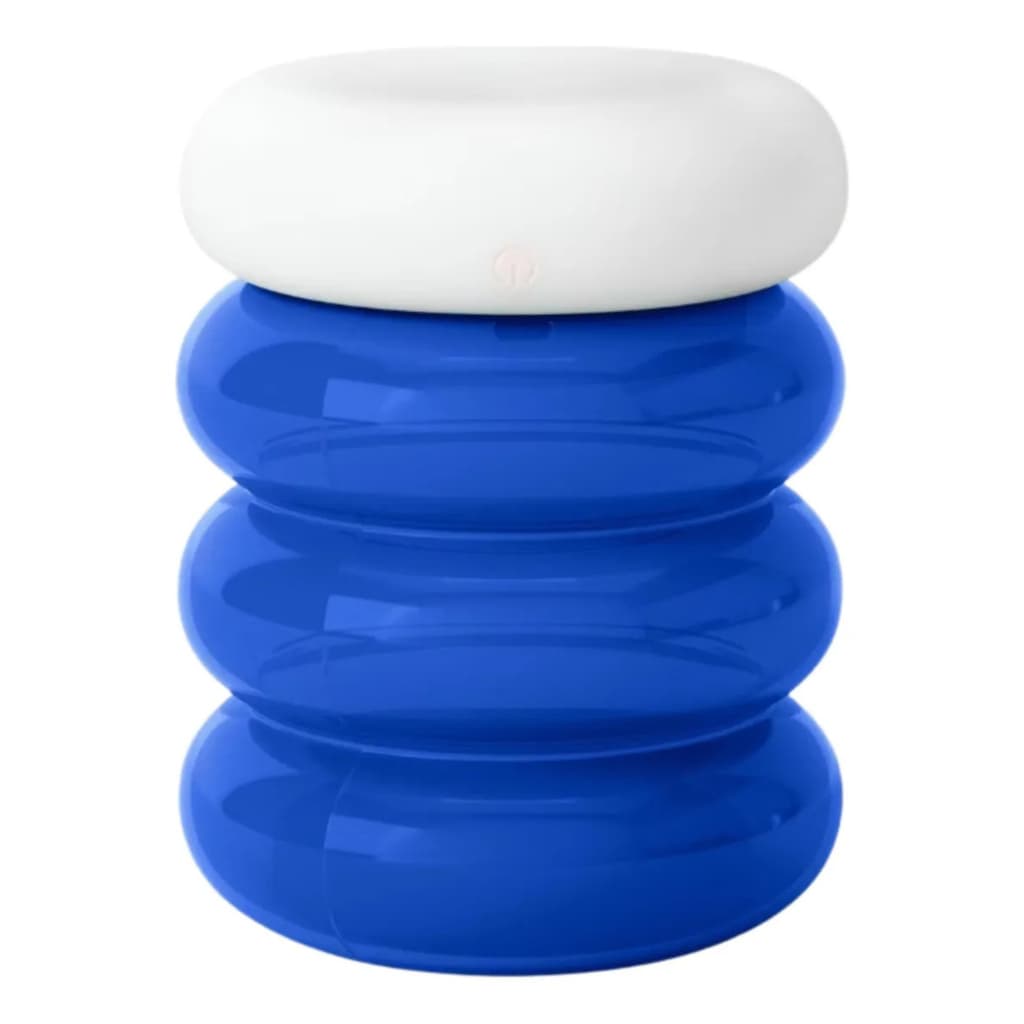 Luminária De Mesa E Porta Jóias S/ Fio Recarregável Usb Azul 5v