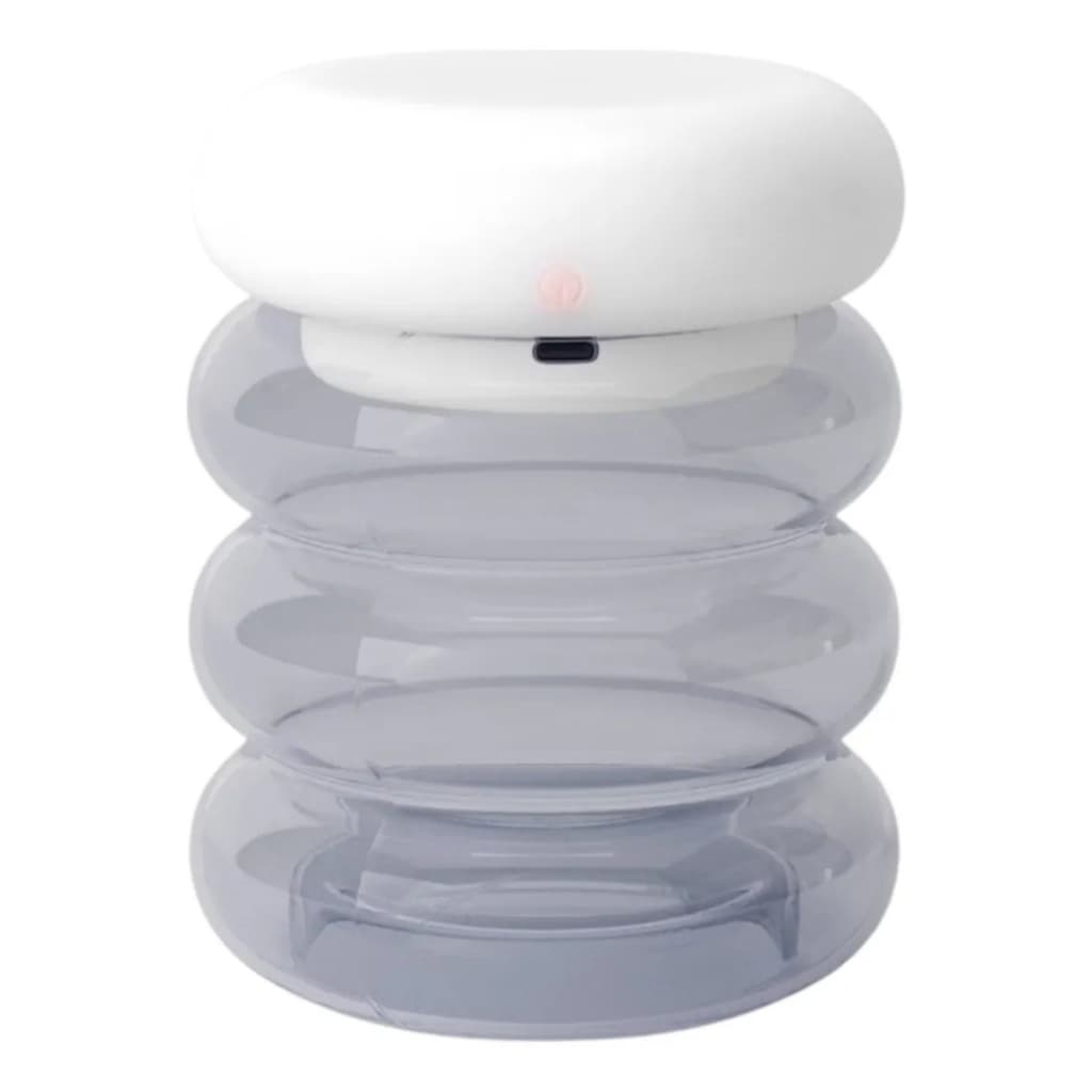 Luminária De Mesa E Porta Jóias S/ Fio Recarregável Usb Transparente 5v