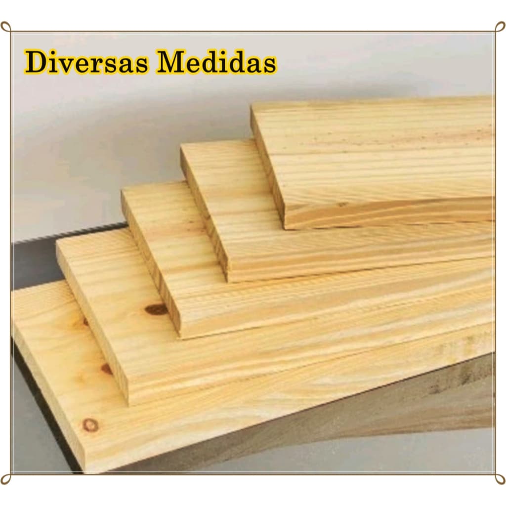 Kit 3 Prateleiras Madeira Pinus Casa Organizador Rack Móveis Táboa de 10