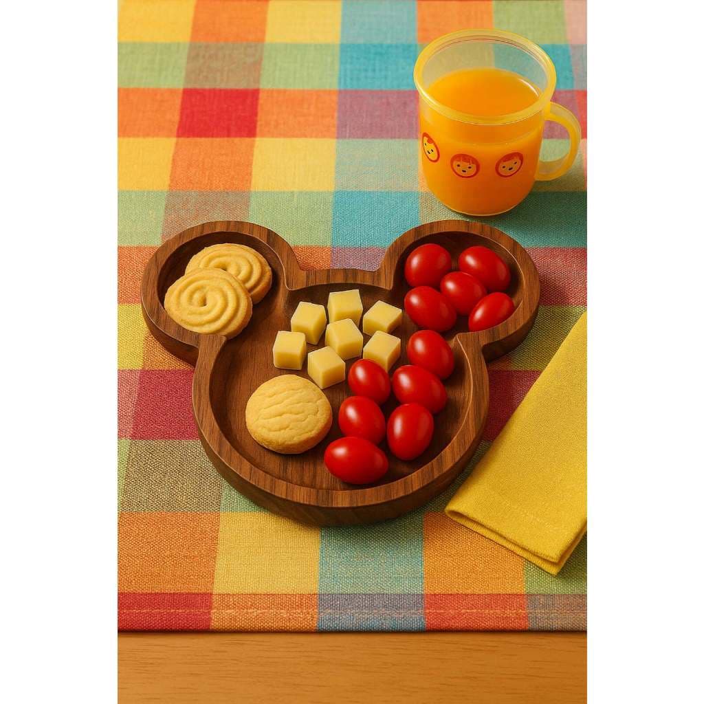 Prato Infantil Mickey Sobremesa Lanche Teca Kids 25cm X 22cm