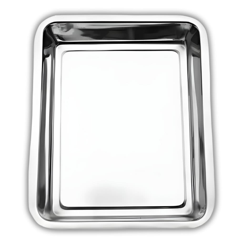 Assadeira Inox 40cm Para Forno Retangular Para Assar Carnes, Bolos e Legumes – Ke Home
