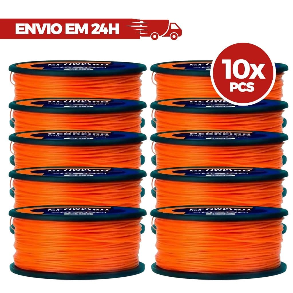 Kit 2,3,5 ou 10 Linha de Pedreiro (Lisa Laranja) 100 Metros