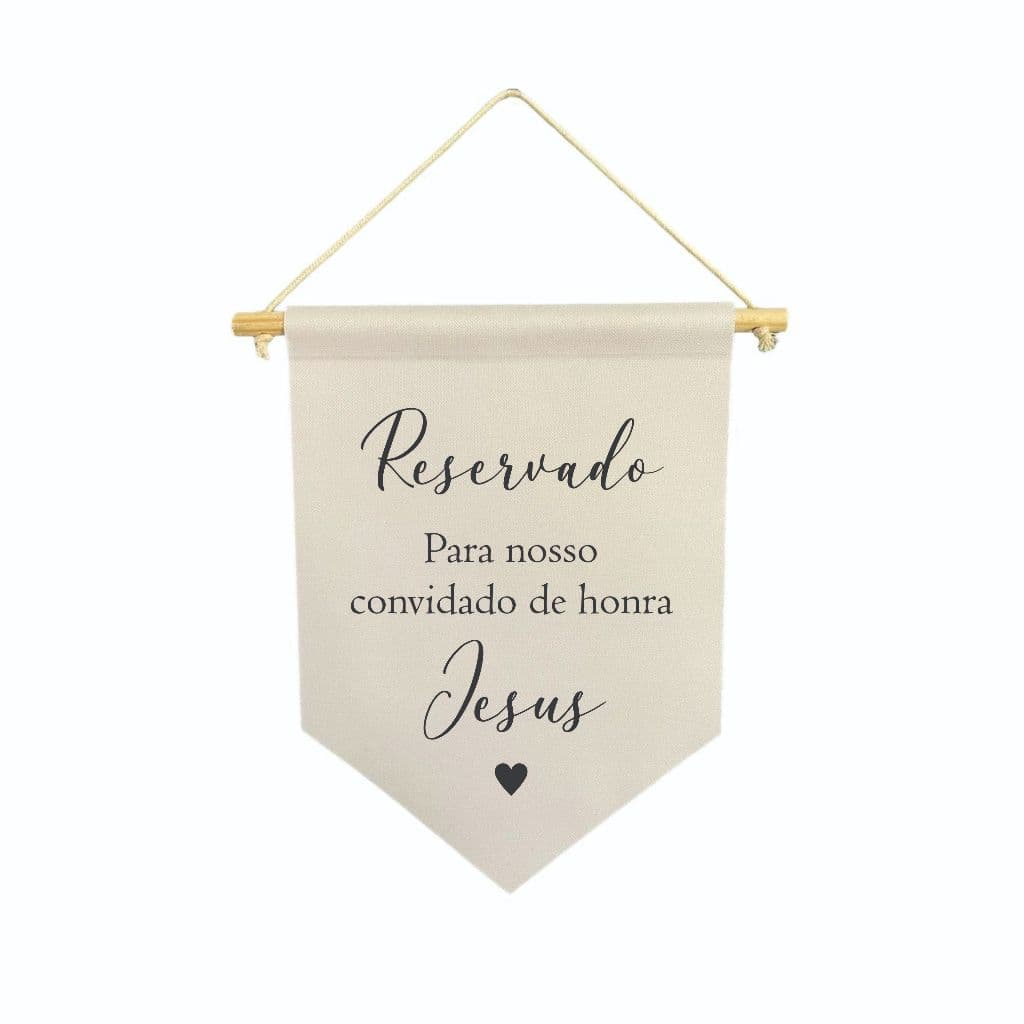 Flamula decorativa casamento reservado para nosso convidado de honra