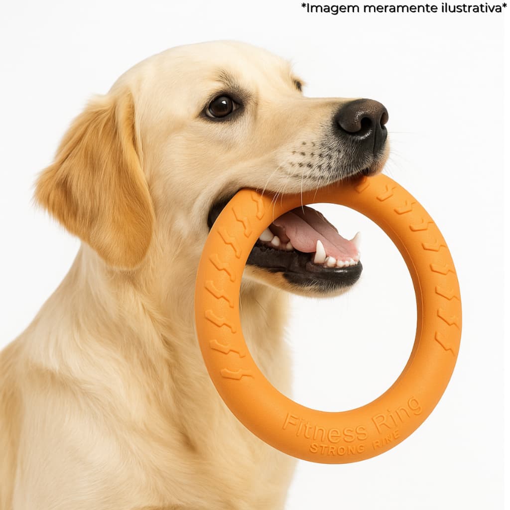 Brinquedo Mordedor Anel Ring Strong para Cães Macio e Resistente Pet Premium 28cm Jambo Pet