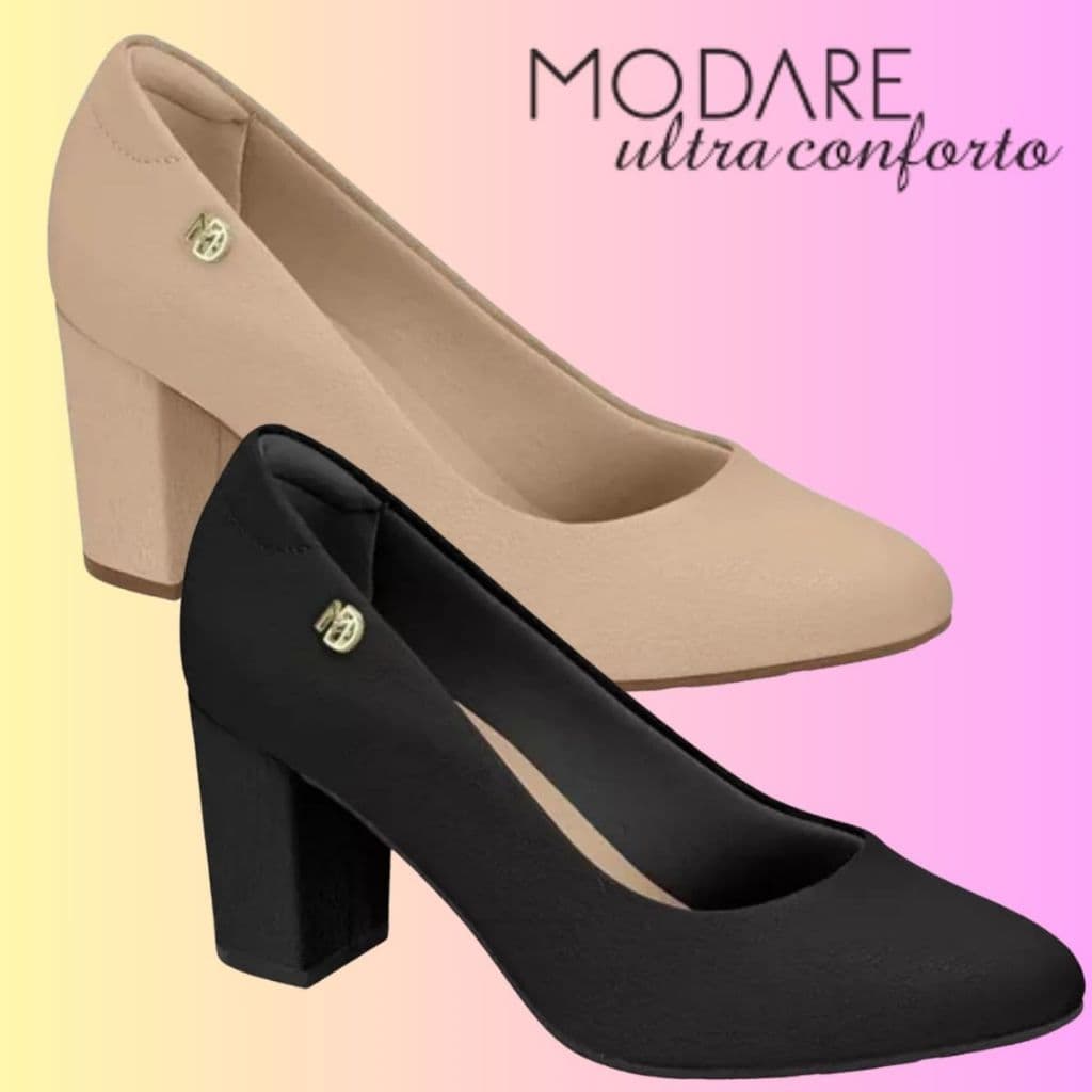Salto Alto Scarpin Modare Social Feminino 7377.105 | Produto Original Modare!