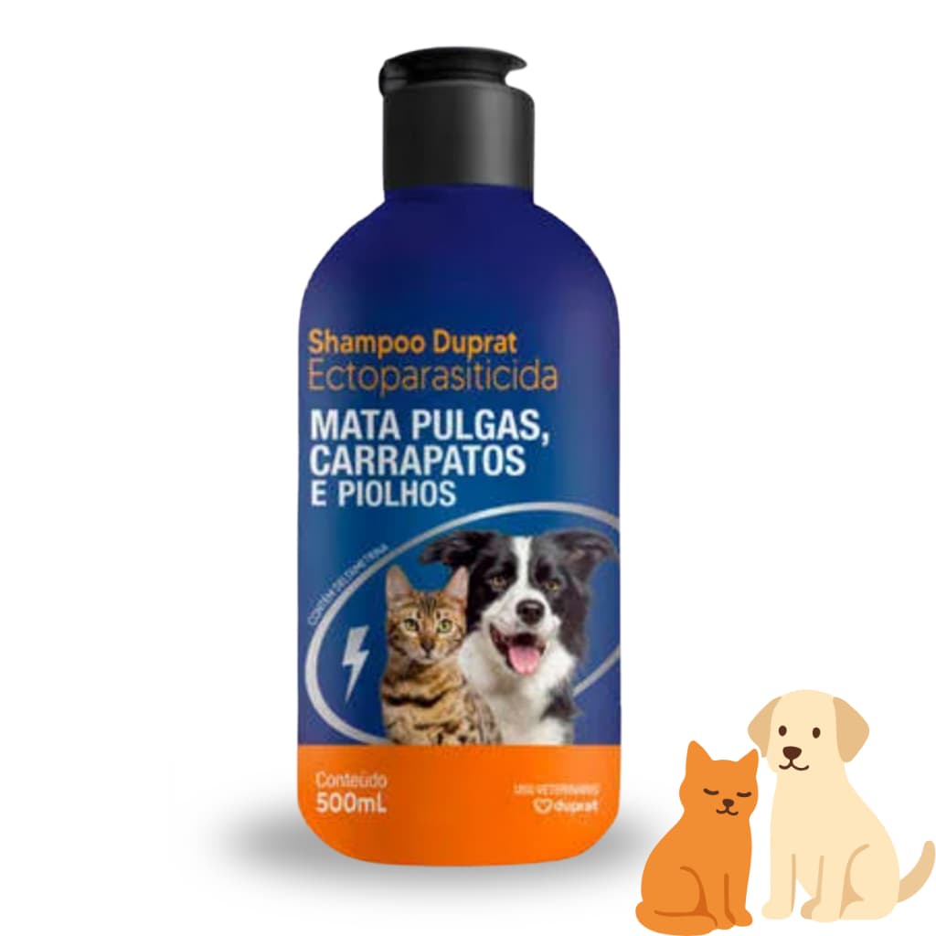 Shampoo Anti-Pulgas, Carrapatos e Sarna Duprat – Para Cães e Gatos | 500 ml