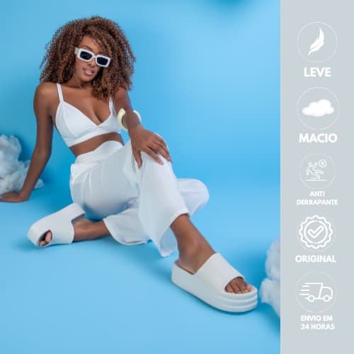 Chinelo Nuvem Feminino Ortopédico Conforto Extremo Antiderrapante Leve Macio Original