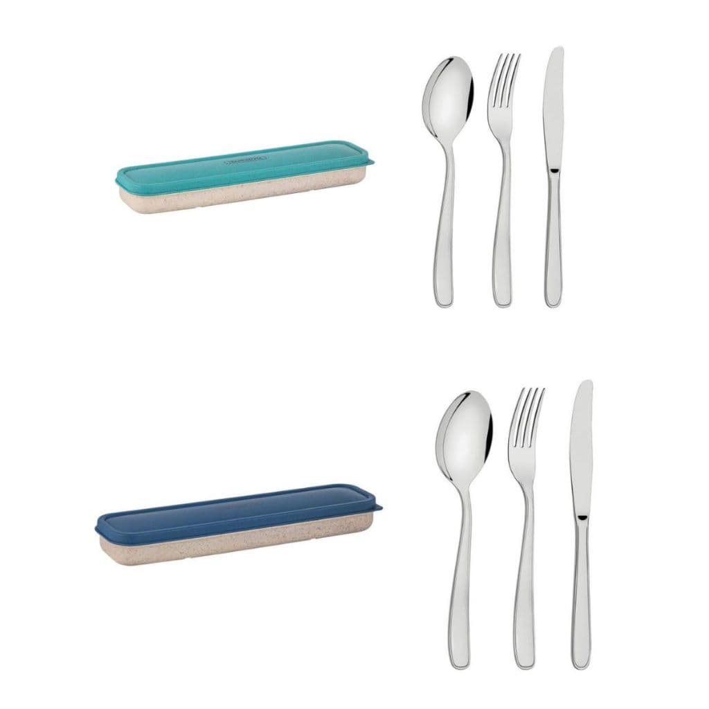 Conjunto By Me 4 Pçs Portáteis Talheres Aço Inox Estojo Ecológico para Bolsa Tramontina