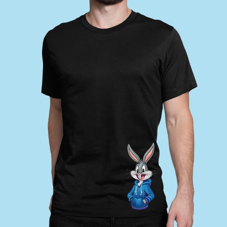 Camiseta Masculina 100% Algodão | Camiseta Estampada Pernalonga 100% Algodão