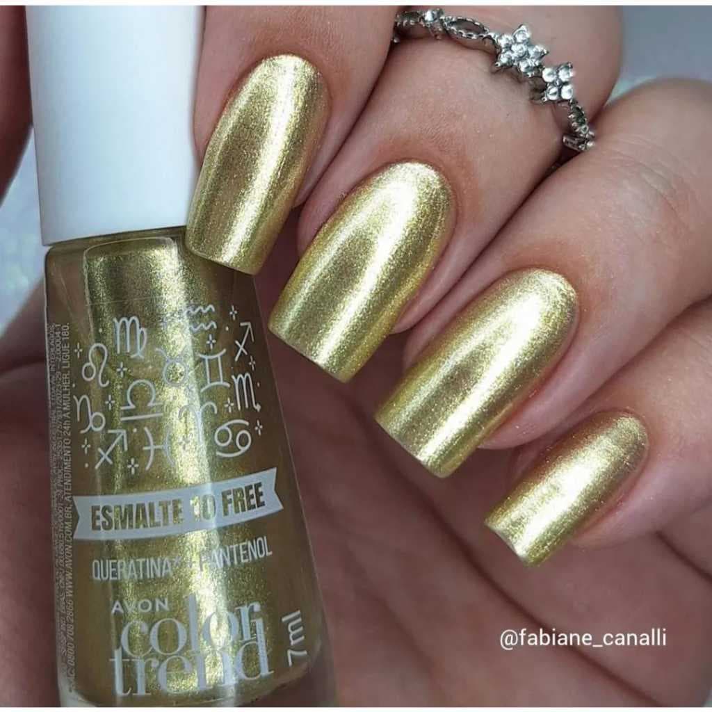Esmalte Dourado O Sol Coleção Zodíaco Color Trend Avon 7ml