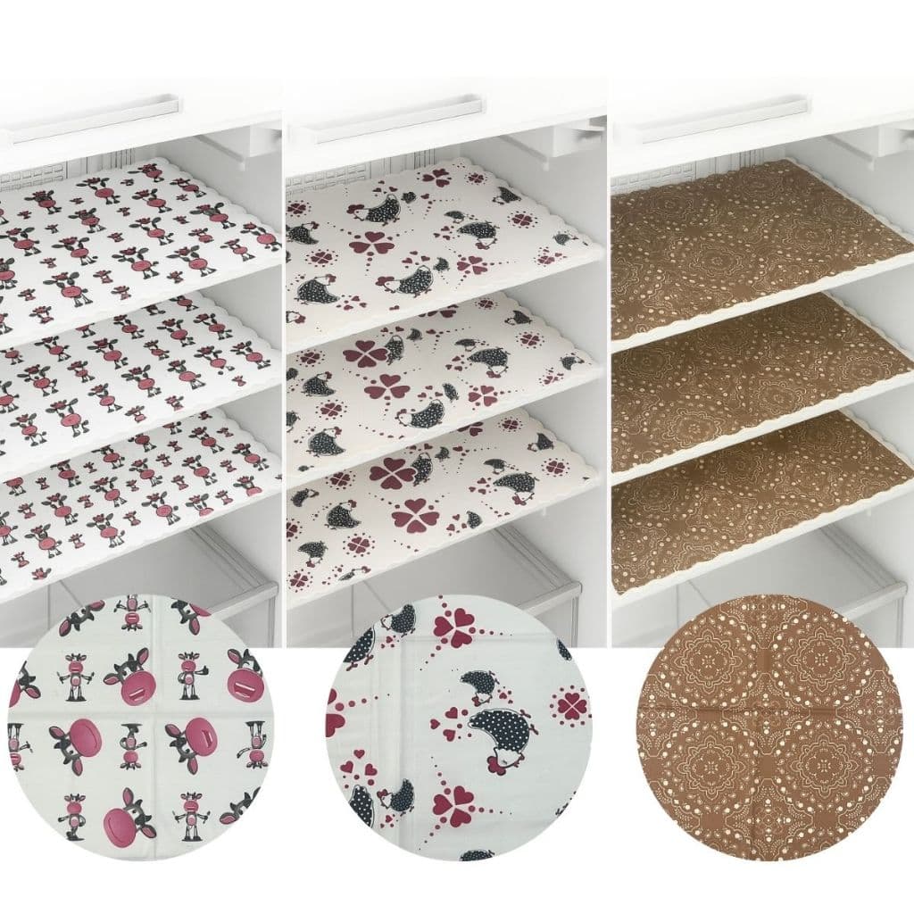 Kit Com 2 Jogos De Toalha Fofo P/ Geladeira Armário Bancada Lavável Resistente Bandeja Forro sortida