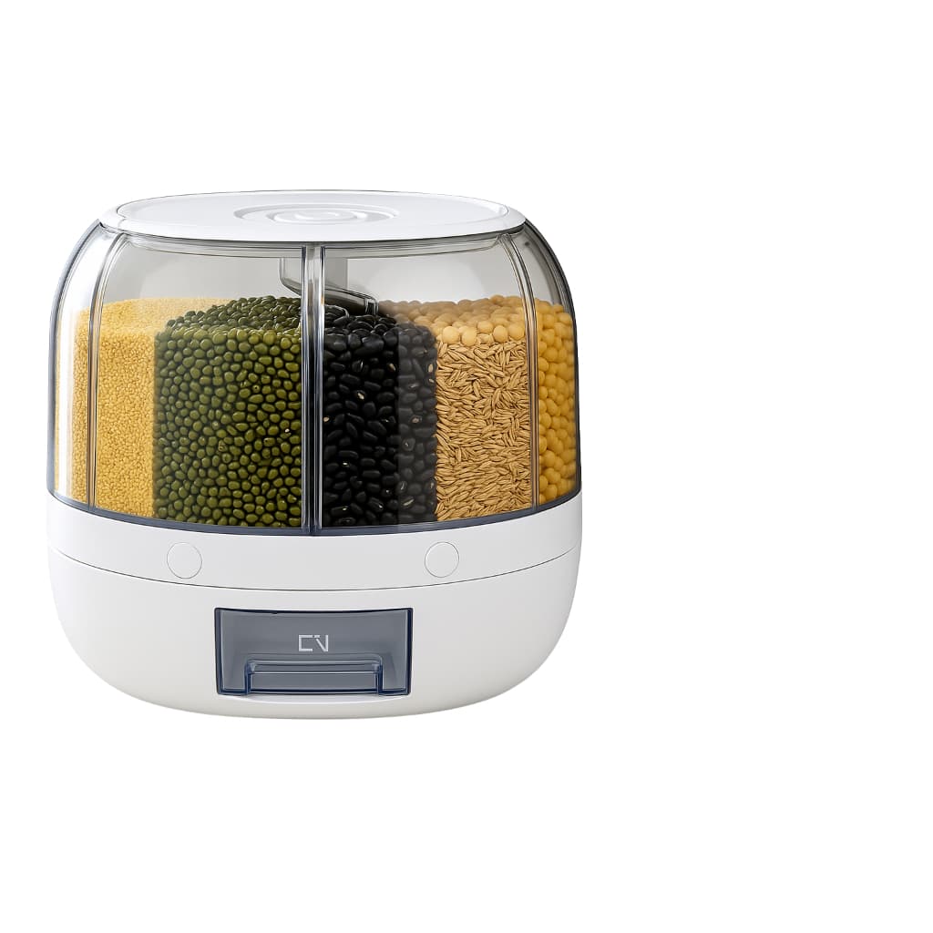 Dispenser Giratório Organizador de Alimentos com 6 Compartimentos