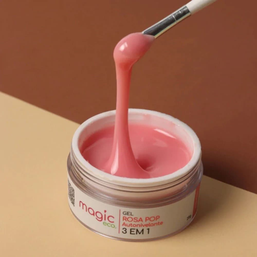 Gel Magic Eco Rosa Pop 25g Gel Magic Nails Gel para unhas Magic