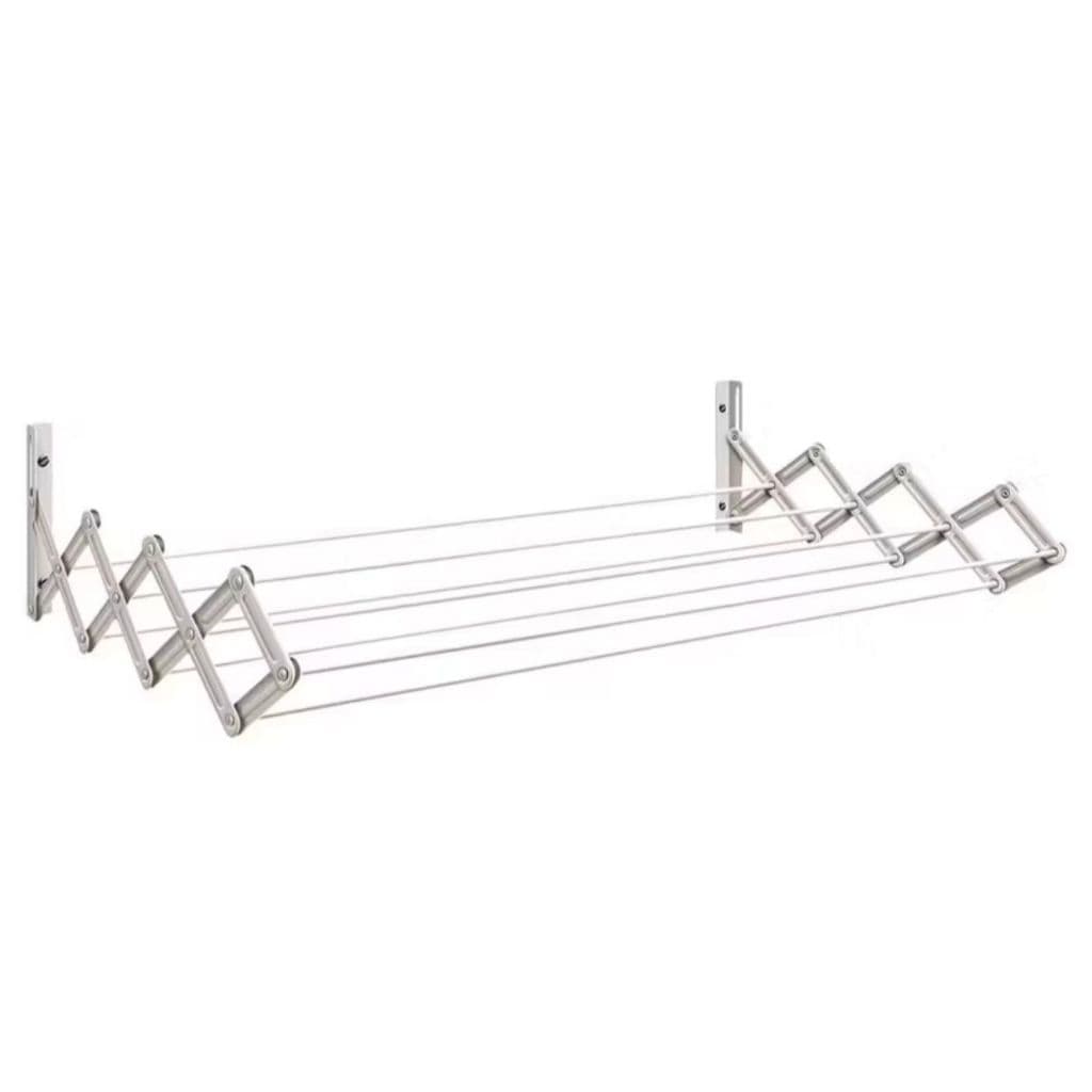 Varal de Parede Sanfonado Secalux Retratil 60cm Anti-ferrugem Grande Reforçado Compacto
