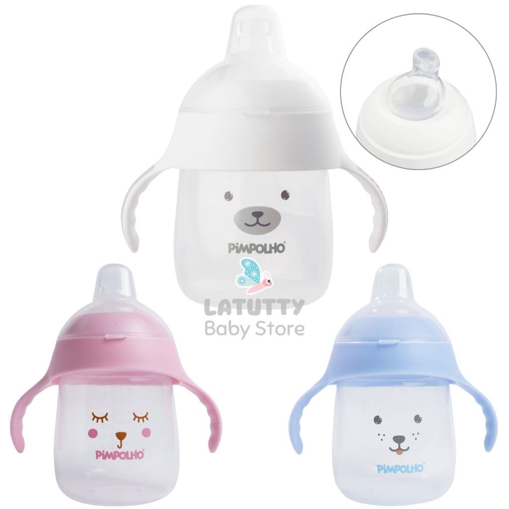 Copo Infantil Bico Silicone 240ml Pimpolho Copo Treinamento