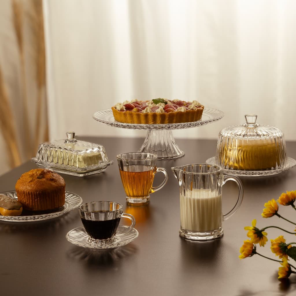 Linha Mesa Posta Café da Manhã em Cristal - Radial - Lyor