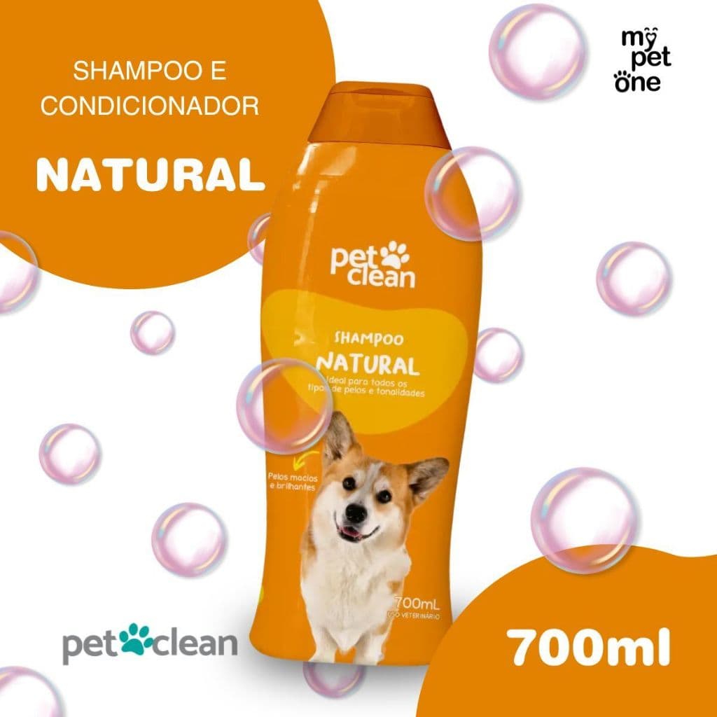 Shampoo e Condicionador Pet Clean Natural 2 em 1 - 700ml
