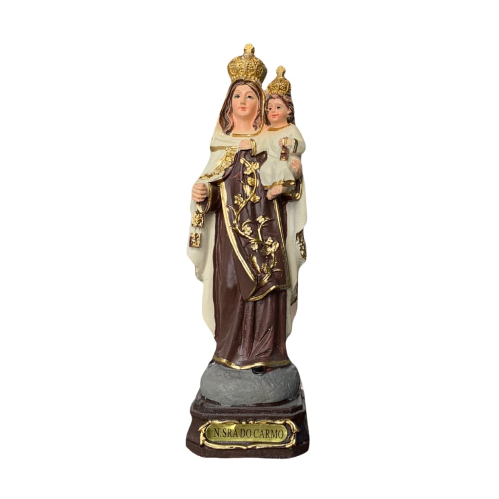 IMAGEM DE RESINA IMPORTADA NOSSA SENHORA DO CARMO 16CM