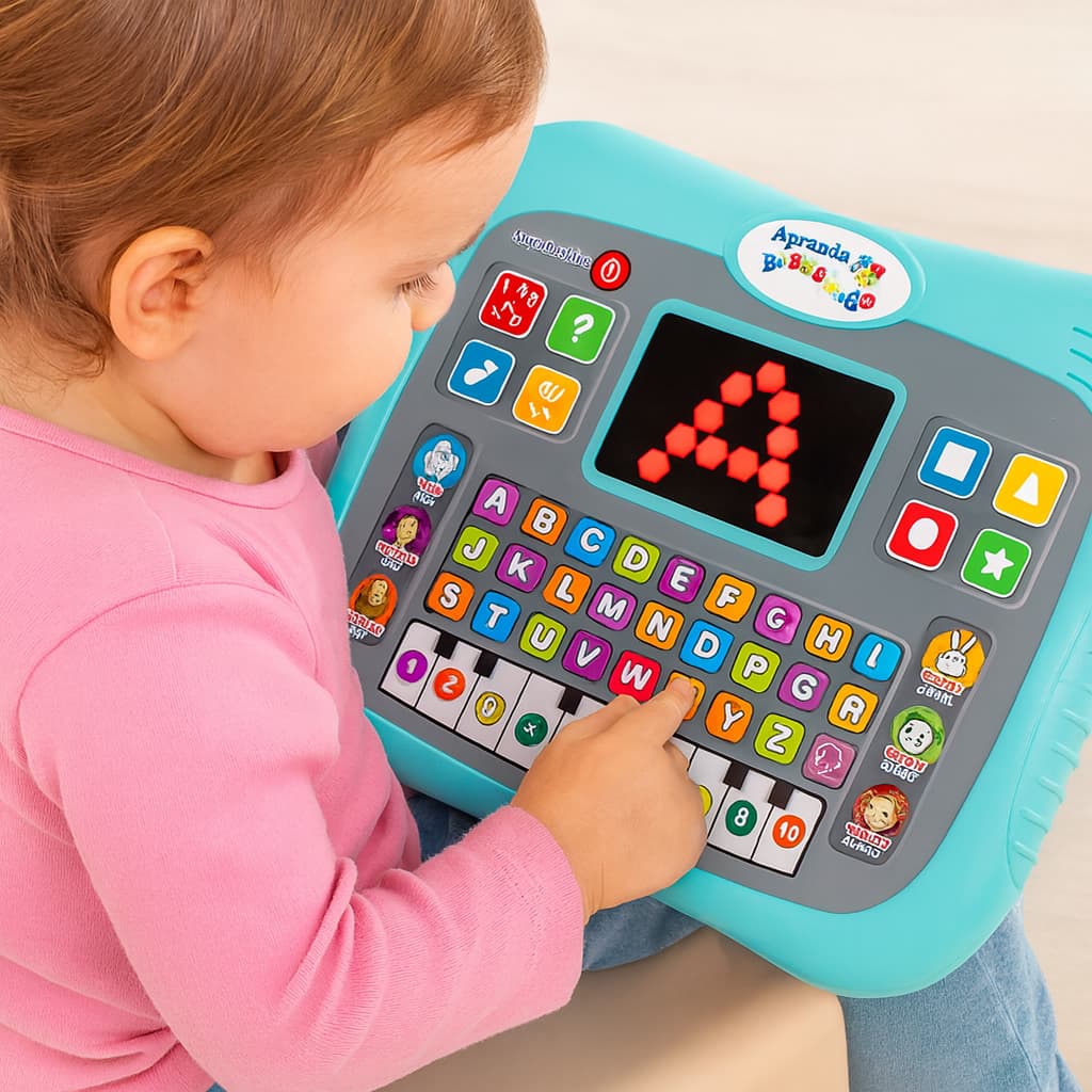 Tablet Interativo Infantil Smart Pad Crianças Bilingue Educativo Aprenda Brincando Dm Toys