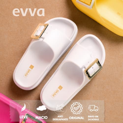 Chinelo Slide Feminino Plataforma Fivela Conforto Leve Antiderrapante Macio Original