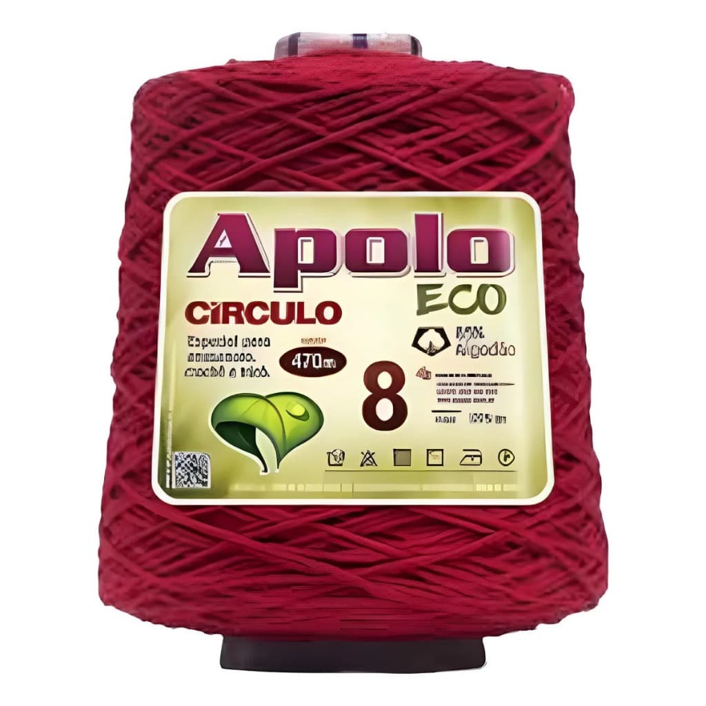 Barbante Apolo Fio 8 (Círculo) 600g – Fio 100% Algodão para Crochê, Artesanato *QUEIMA DE ESTOQUE*