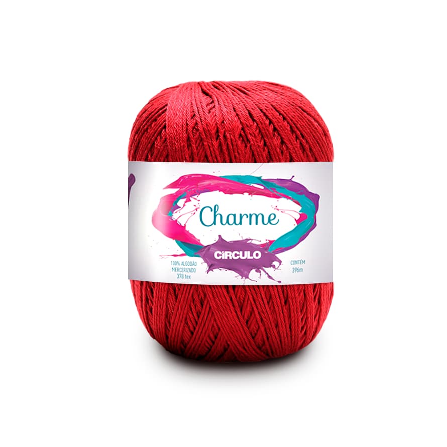 Fio Charme 396m – 100% Algodão Mercerizado para Crochê Linha Durável e Versátil para Artesanato *QUEIMA DE ESTOQUE*