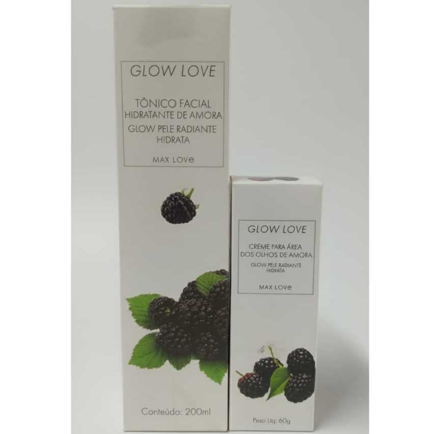 Kit Glow Love Amora Max Love - Tônico Facial + Creme Para Área Dos Olhos