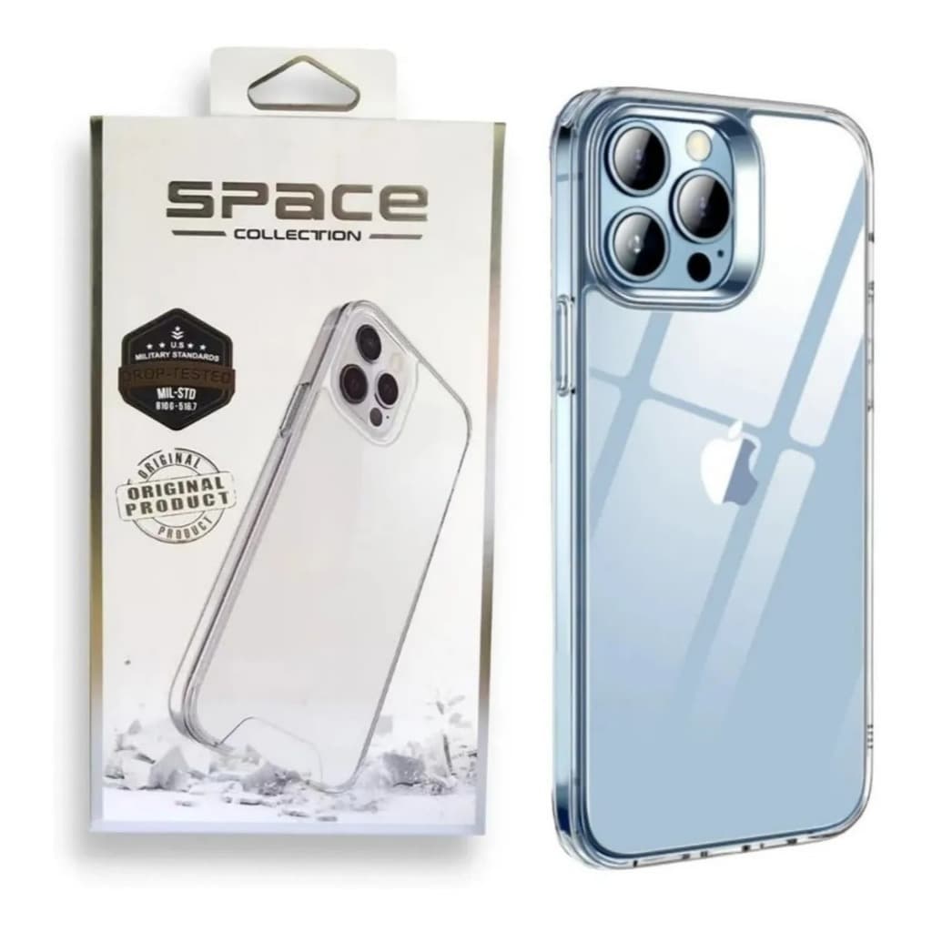 Capa iPhone 12 Clear Space Case Transparente Anti Amarelamento Anti Shock Proteção Reforçada