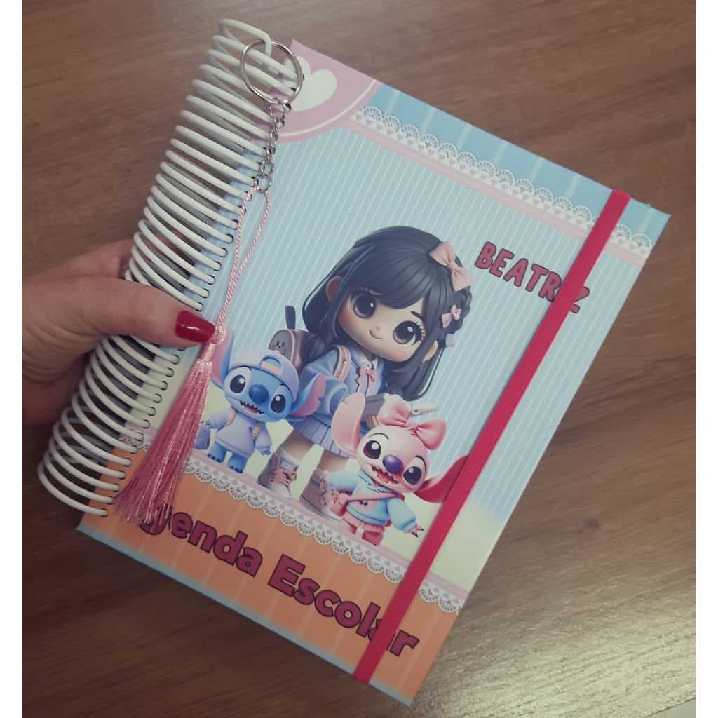 AGENDA ESCOLAR STITCH 2026, Planner pessoal, planner, agenda escolar, papelaria, cadernos, stitch