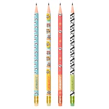 Kit de 10 Lápis de Madeira Coloridos com Borracha e Motivos de Ursinho