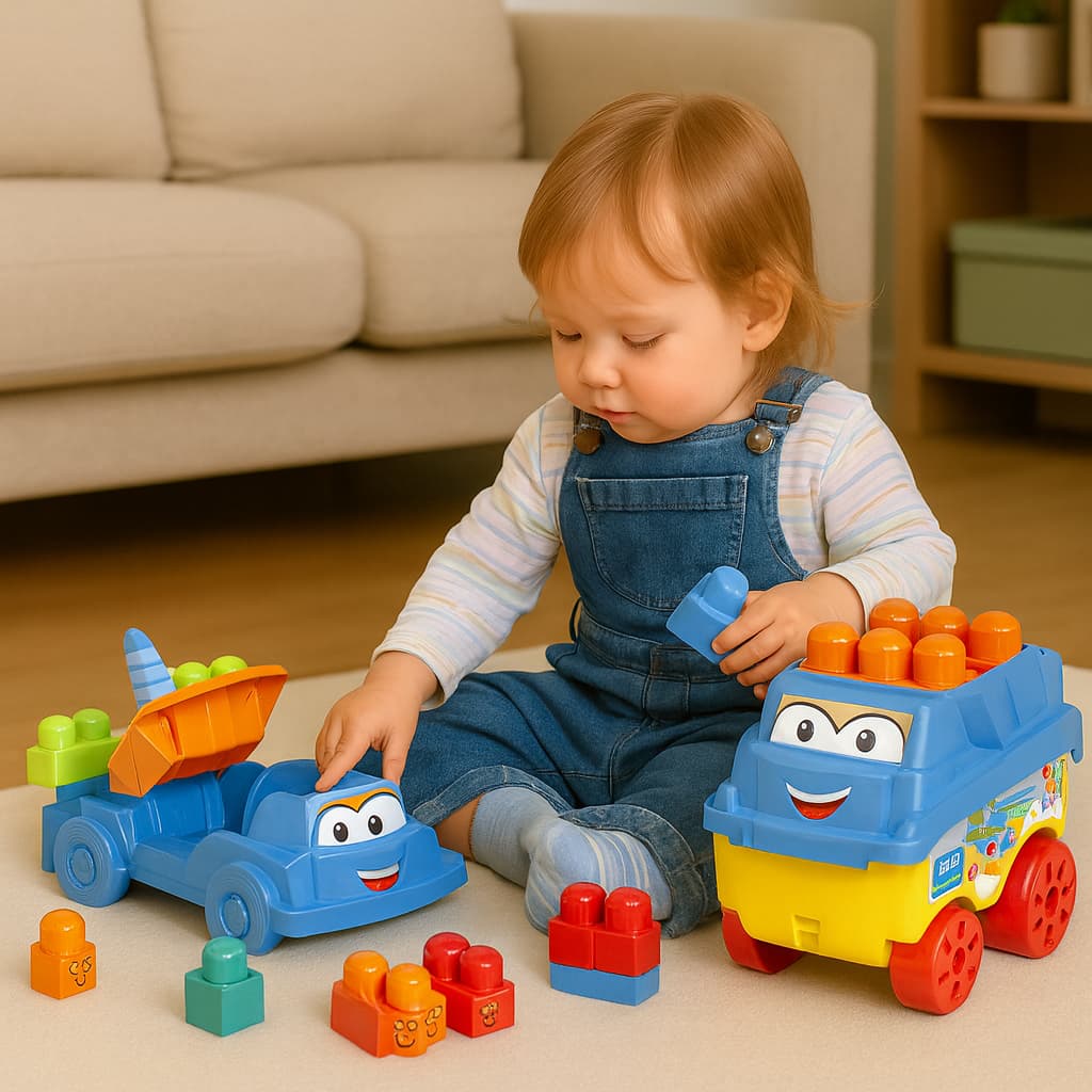 Caminhão de Montar Infantil Racer Truck 25 Peças Dismat Blocos Educativos